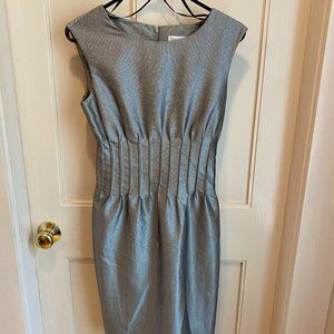 Elegant Sleeveless Sheath with Pleated Waist